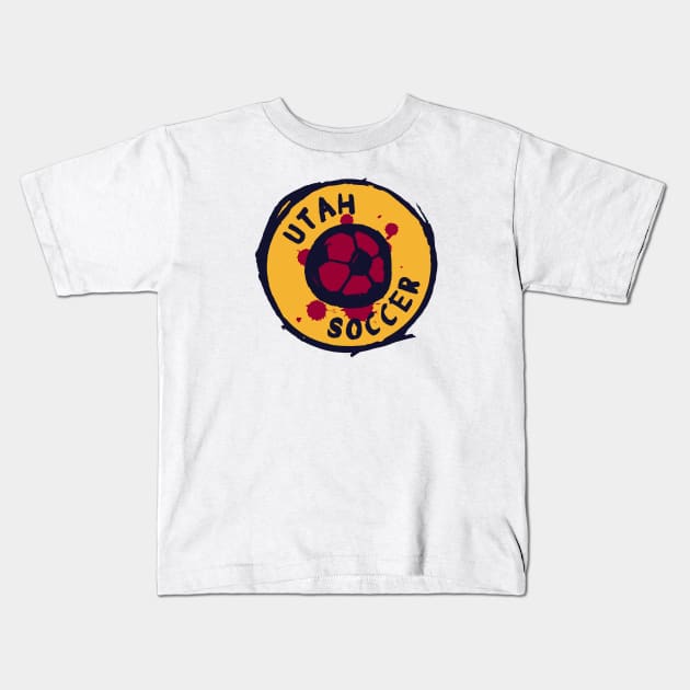 Utah Soccer 01 Kids T-Shirt by Very Simple Graph